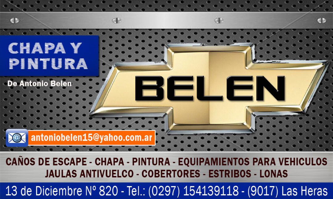 CHAPA Y PINTURA /CAÑOS DE ESCAPE "BELEN"