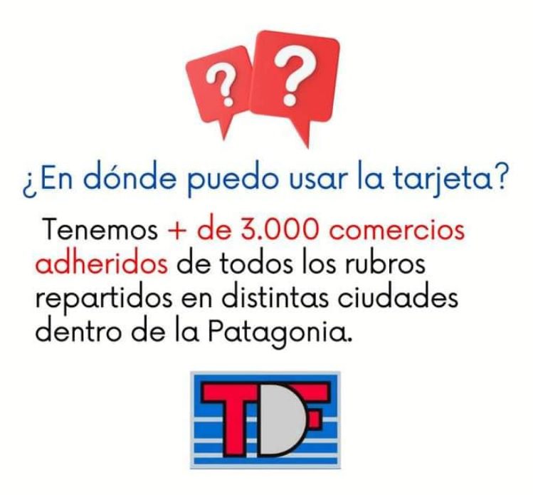 Tarjeta TDF -La primera tarjeta de la Patagonia Argentina -